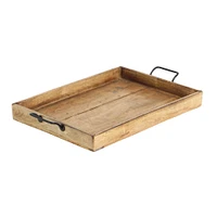 Rustic Brown Mango Wood Tray Set