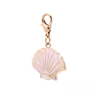 12 Pack: Charmalong™ White Gold Shell Charm by Bead Landing™