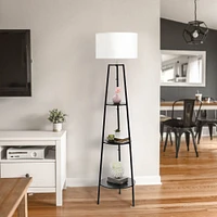 Simple Designs 62.5" Tripod 3 Tier Floor Lamp