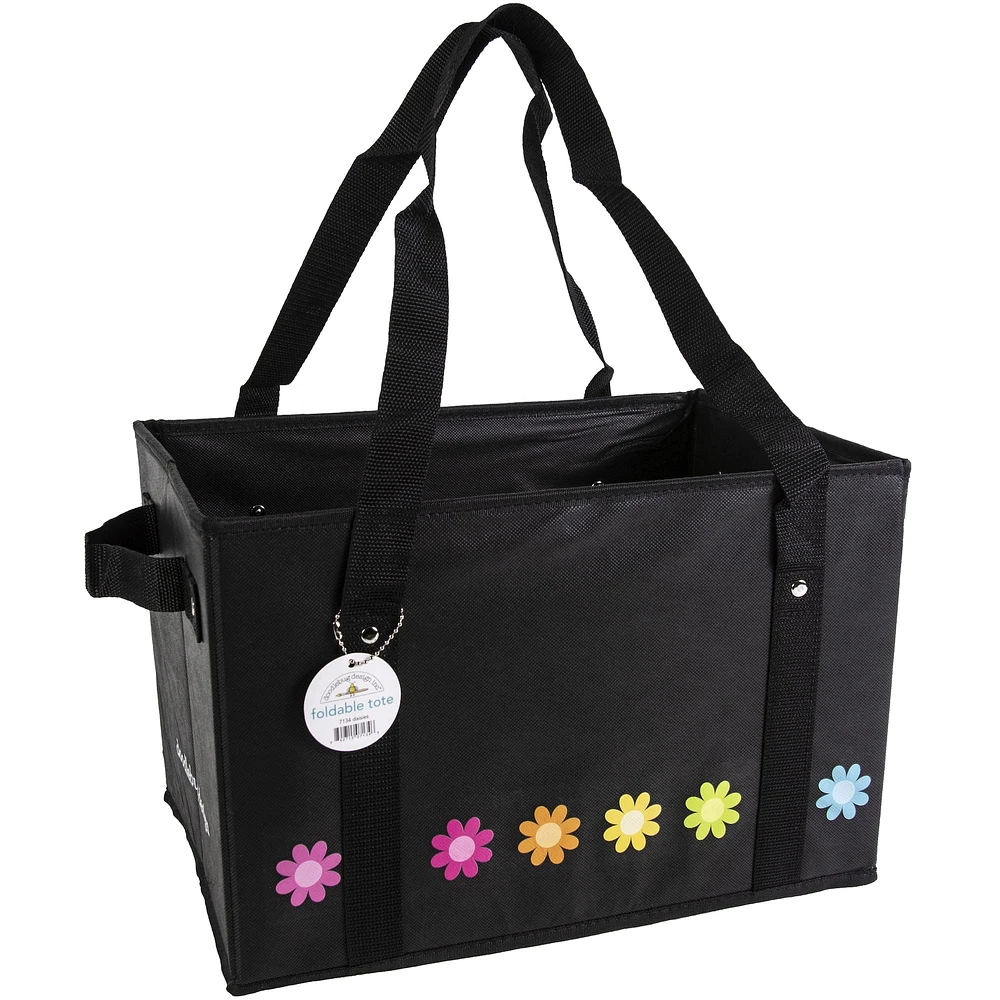 Doodlebug Daisies Canvas Foldable Tote