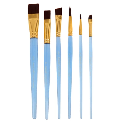 12 Packs: 6 ct. (72 total) Necessities™ Brown Synthetic Acrylic Brush Set by Artist's Loft™