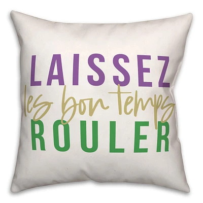 Laissez Les Bon Temps Rouler Mardi Gras Throw Pillow