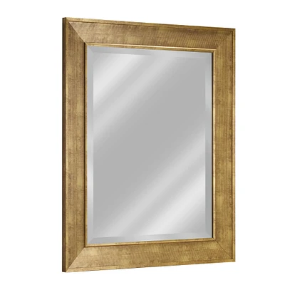 Head West Antique Gold Rectangular Framed Wall Vanity Mirror - 35" x 29"