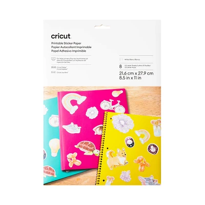 Cricut® US Letter Printable Sticker Paper, 8ct.