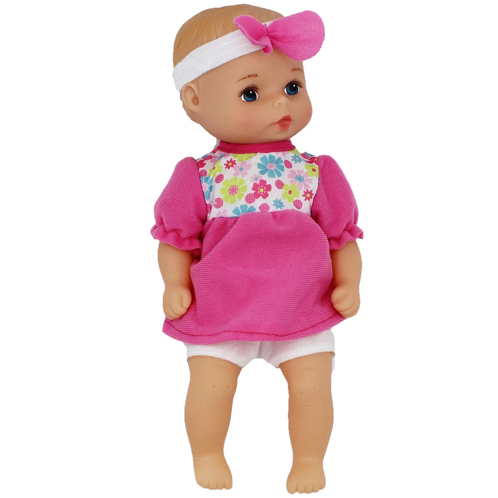 Goldberger Baby's First® Classic Baby Softina™ 11" Baby Doll with Floral Jumper