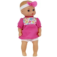 Goldberger Baby's First® Classic Baby Softina™ 11" Baby Doll with Floral Jumper