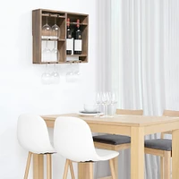 Elegant Designs Wall Mounted Wine Rack Shelf & Glass Holder