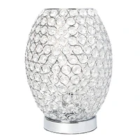 Elegant Designs Crystal & Chrome Decorative Table Lamp