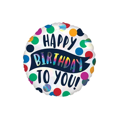 18" Happy Birthday to You Mylar Balloon