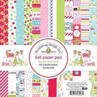 Doodlebug Design™ Candy Cane Lane Double-Sided Cardstock Pad, 6" x 6"