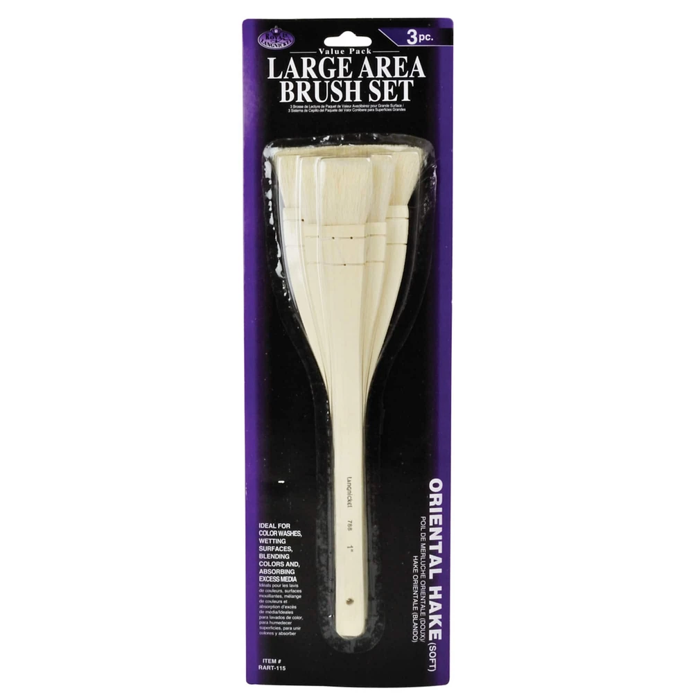 Royal & Langnickel® Large Area 3 Piece Hake Brush Set