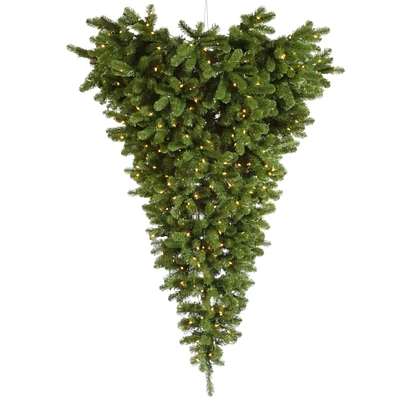 6ft. Pre-Lit American Upside Down Artificial Christmas Tree, Clear Lights