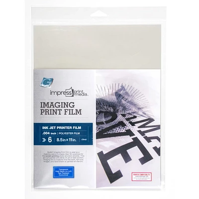 Grafix® 8.5" x 11" Inkjet Imaging Print Film, 6 Sheets