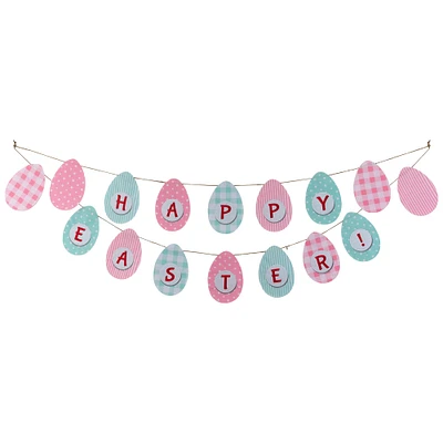 70" Pastel Patterned Happy Easter Hanging Banner