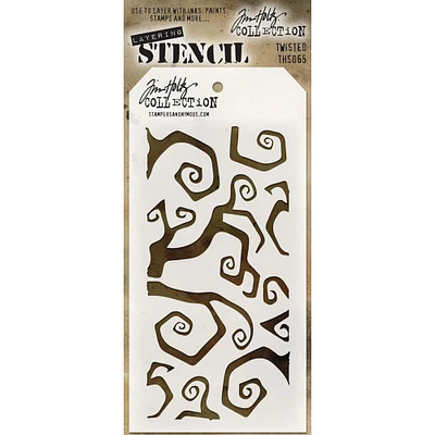 Stampers Anonymous Tim Holtz® Twisted Layered Stencil, 4" x 8.5"