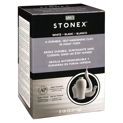6 Pack: Amaco Stonex White Self-Hardening Clay