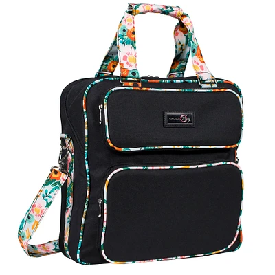 Everything Mary Black & Floral Deluxe Scrapbook Carrying Case