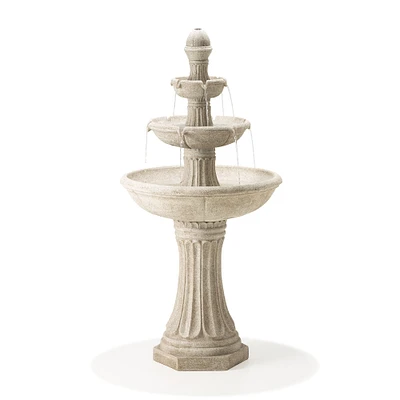 Glitzhome® 45" 3-Tier Ceramic Outdoor Fountain