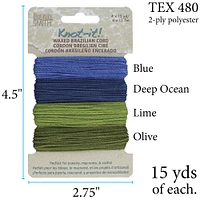 Beadsmith® Knot-it!™ Hang Ten Waxed Brazilian Cord 