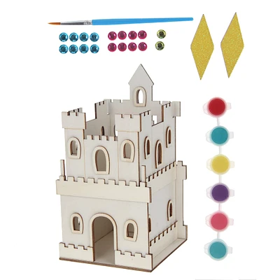 12 Pack: 3D Castle Wood Crafting Kit by Creatology™