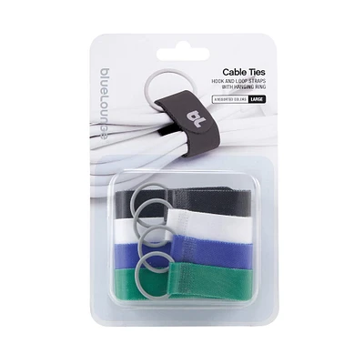 Bluelounge® Large Cable Ties, 4ct.