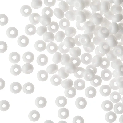 12 Pack: John Bead Opaque White Czech Glass Seed Beads, 6/0