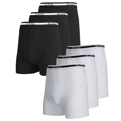 Galaxy by Harvic Men's Stretch Cotton Boxer Briefs Pack
