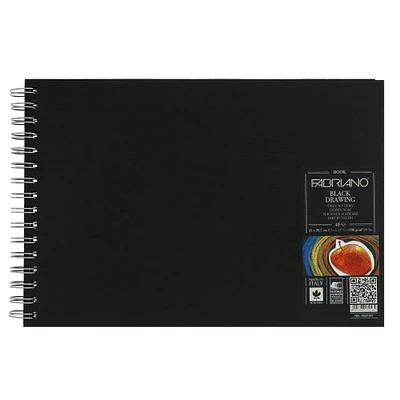 Fabriano® Black Drawing Book, 11.75" x 8.25"