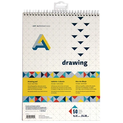 12 Pack: Art Alternatives Drawing Pad, 9" x 12"