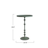 22.5" Sculptural Metal Side Table