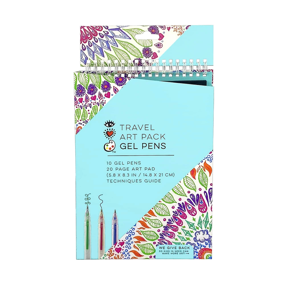 Bright Stripes Gel Pens Travel Art Pack