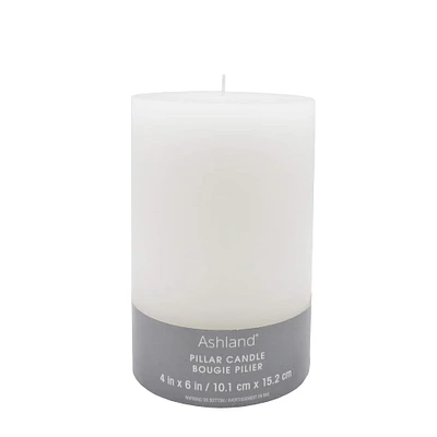 4" x 6" White Pillar Candle by Ashland®