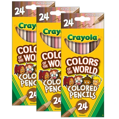 Crayola® 3 Pack Colors of the World Colored Pencils, 24ct.