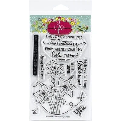 Colorado Craft Company Lift My Eyes Daffodils Clear Stamps