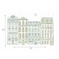 RoomMates Illustrated Townhouses Peel & Stick Giant Decals