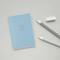 Smitten on Paper Blue Grid Pocket Notepad