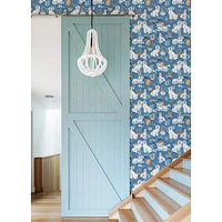 NuWallpaper PrintFresh Cerulean Good Dog Peel & Stick Wallpaper