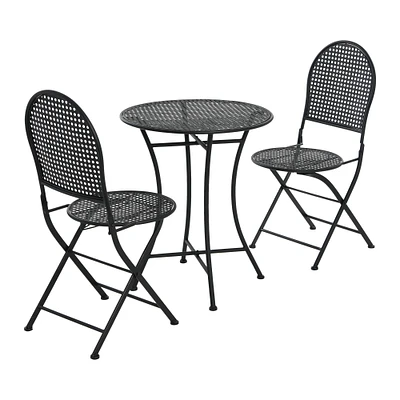 Metal Cane Outdoor Bistro Patio Set