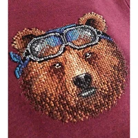 MP Studia Bear Cross Stitch On Clothes Kit