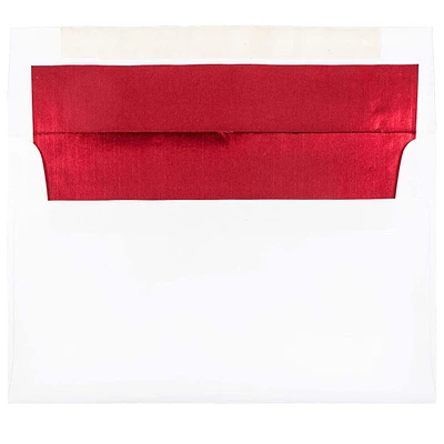 JAM Paper A10 Red Foil Lined Invitation Envelopes 50ct.