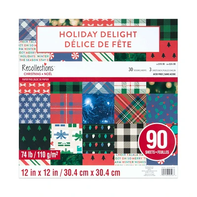 12" x 12" Holiday Delight Paper Pad by Recollections™