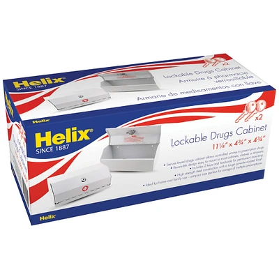 Helix® White Locking Prescription Drug Cabinet