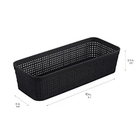 Simplify Black Plastic Organizing Set