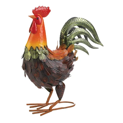 15" Colorful Rooster Decoration