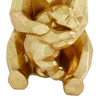 CosmoLiving by Cosmopolitan Gold Resin Modern Bear Sculpture, 10" x 6" x 8"