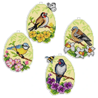 Orchidea Easter Eggs Birds Plastic Canvas Counted Cross Stitch Kit