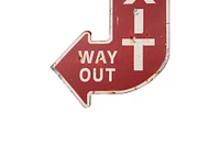 Metal 'Exit' Sign