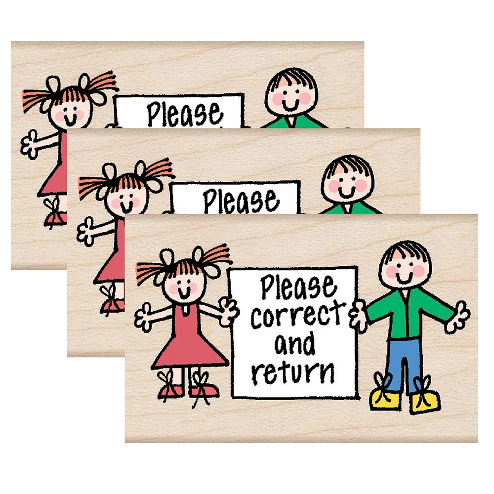 Hero Arts® Hero Kids Correct & Return Woodblock Stamps