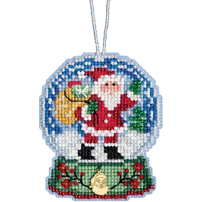 Mill Hill® Santa Snow Globe Ornament Beaded Counted Cross Stitch Kit