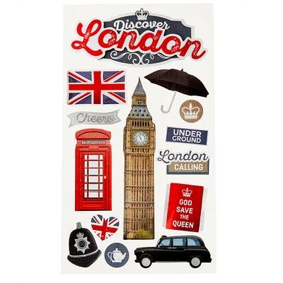 12 Pack: London Dimensional Stickers by Recollections™